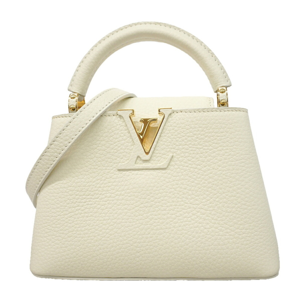 Louis Vuitton Capucines Mini Handbag, M24733, Snow, 2-way bag for women, P360...